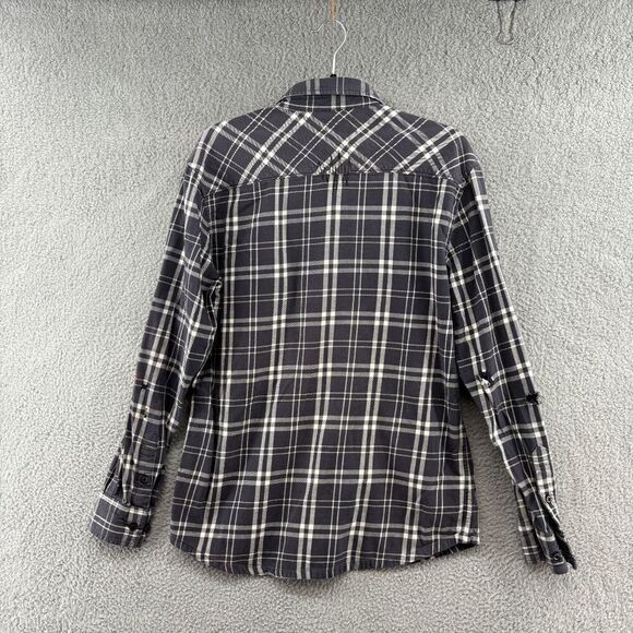 The Hundreds Flannel Shirt Plaid Mens Large Distressed - Picture 2 of 11